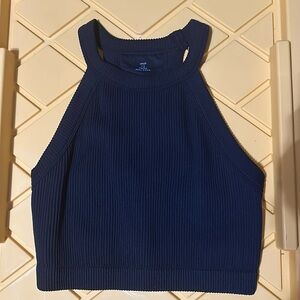 Aerie Super Chill Seamless High Neck Bra Crop Top Size L